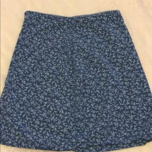 Blue floral skirt